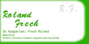 roland frech business card